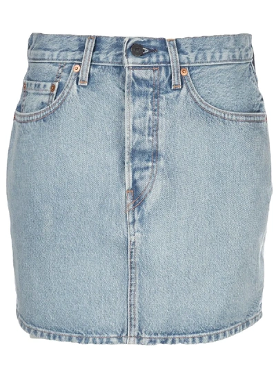 Shop Wardrobe.nyc Release 04 Mini Denim Skirt In Blue
