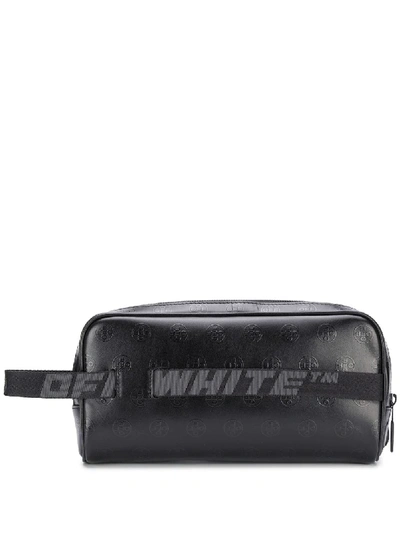 Shop Off-white Industrial Strap Wash Bag In Black