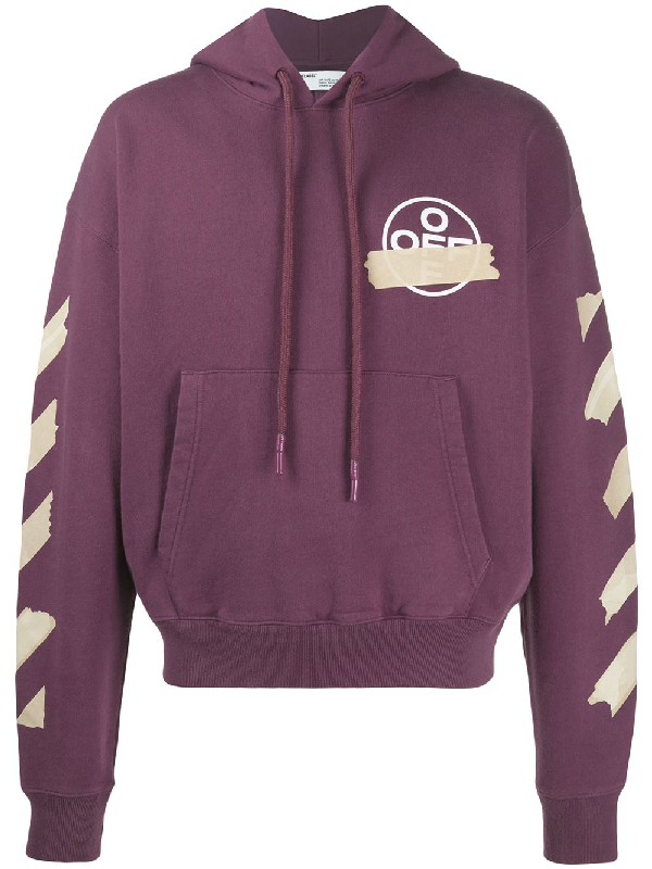 white and purple hoodie