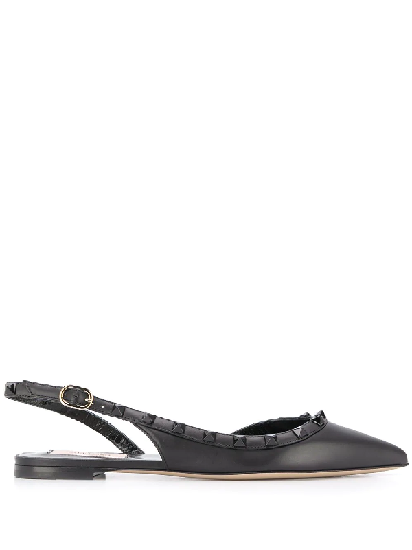 valentino black slippers