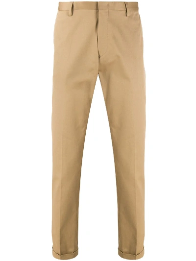 Shop Paul Smith Slim-fit Tailored Trousers In Neutrals