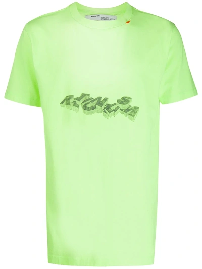 Shop Off-white Rationalism Print T-shirt In Green