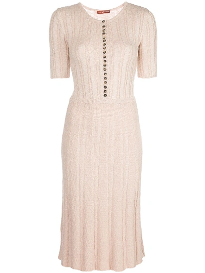 Shop Altuzarra Cassidie Knitted Dress In Pink