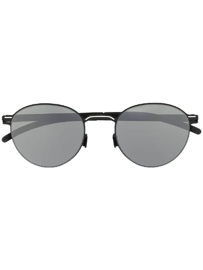 Shop Mykita Tinted Circle Sunglasses In Black