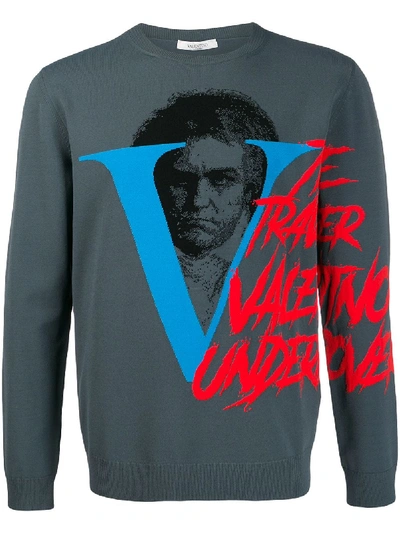 Shop Valentino Garavani X Undercover 'traveller' Pullover In 蓝色