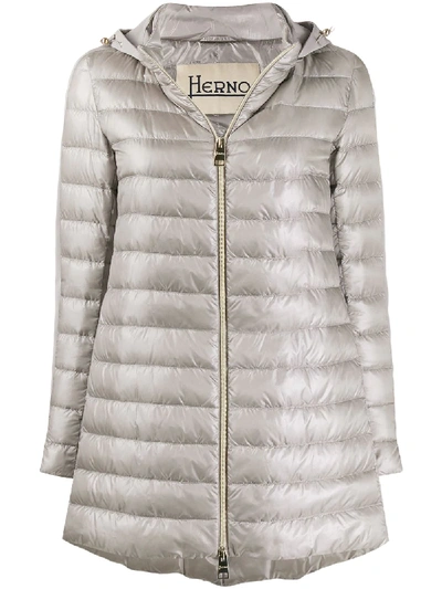 Shop Herno Padded Puffer Jacket In Grey
