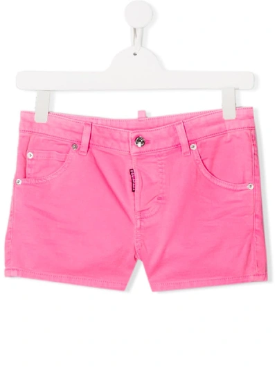 Shop Dsquared2 Denim Shorts In Pink