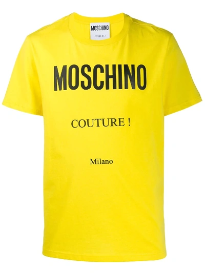 Shop Moschino Graphic Print T-shirt In Yellow
