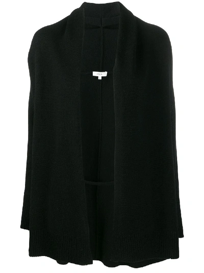 Shop Vince Draped Wrap Cardigan In Black