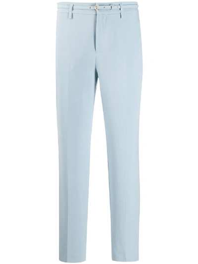 Shop Red Valentino Belted Tailored Trousers In Blue
