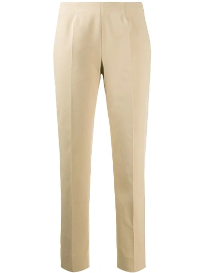 Shop Piazza Sempione Tapered Mid-rise Trousers In Neutrals