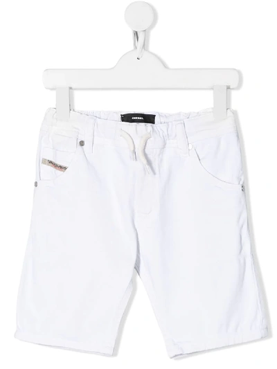 Shop Diesel Denim Shorts In White