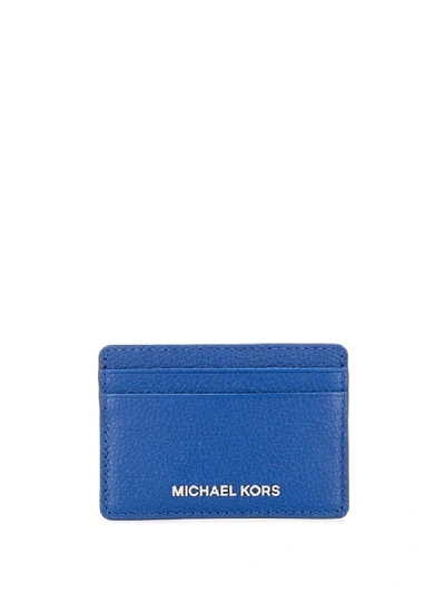 Shop Michael Michael Kors Slim Cardholder In Blue
