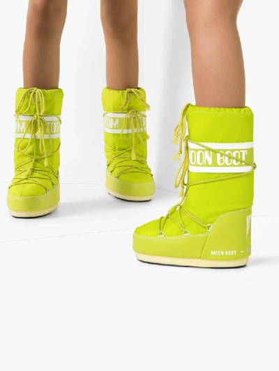 Shop Moon Boot Icon Snow Boots In Green
