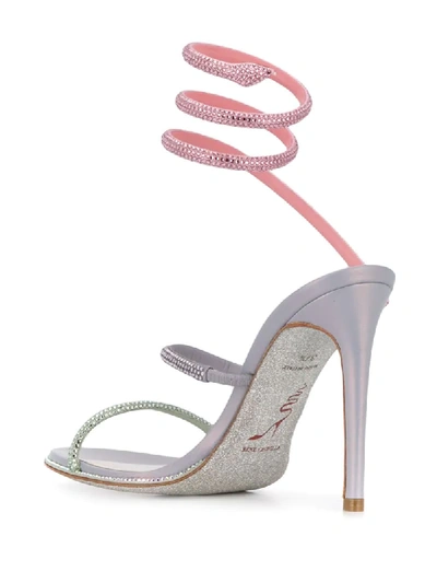 Shop René Caovilla Cleo Binari Spiral-strap Sandals In Pink