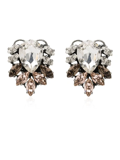 Shop Anton Heunis Silver-tone Crystal Earrings