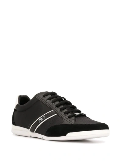 Shop Hugo Boss Sneakers Mit Streifen In Black