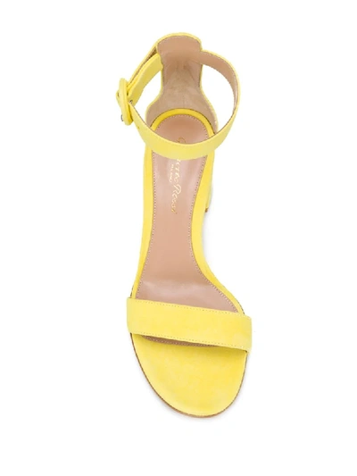Gianvito Rossi Block Heel Sandals In Yellow