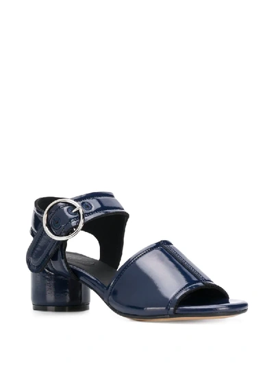 Shop Mm6 Maison Margiela Chunky Heeled Sandal In Blue