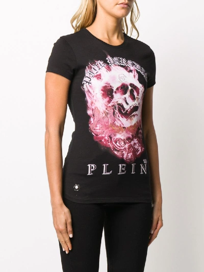 Shop Philipp Plein Graphic Print T-shirt In Black