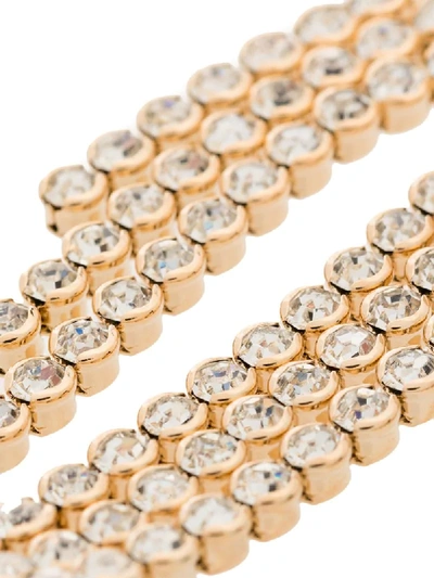 镀18K黄金珍珠施华洛奇水晶耳环