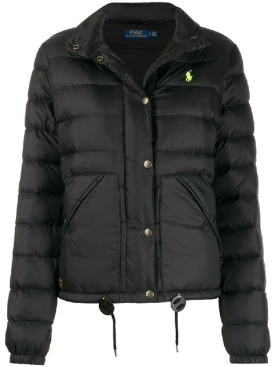 Shop Polo Ralph Lauren Feather Down Bomber Jacket In Black