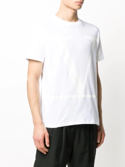 Shop Valentino Vlogo T-shirt In White