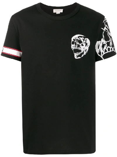 Shop Alexander Mcqueen Skull Detail T-shirt In Black