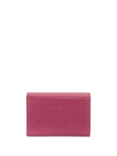 Shop Dolce & Gabbana Logo Flap Wallet In Pink