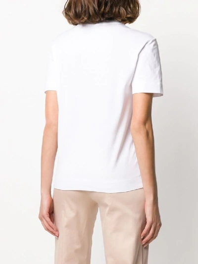 Shop Emilio Pucci Strass Logo T-shirt In White