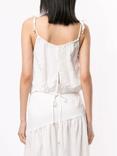 Shop Suboo Cruz Striped Drawstring Camisole In White