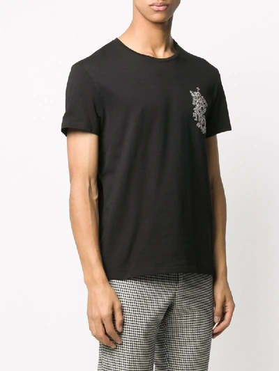 Shop Alexander Mcqueen Chest Logo T-shirt In Black