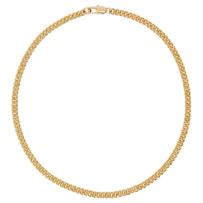 Shop Laura Lombardi Gold Curb Chain Necklace In Brass