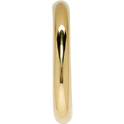 Shop Laura Lombardi Gold Curve Earrings In Brass