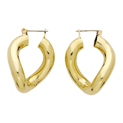 Shop Laura Lombardi Gold Anima Earrings In Brass