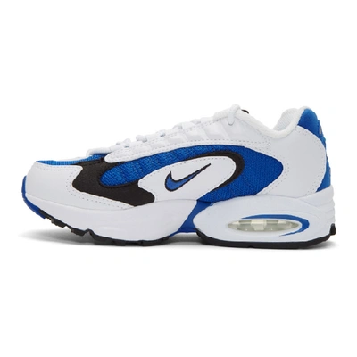 Shop Nike White And Blue Air Max Triax Sneakers In 106 White/v