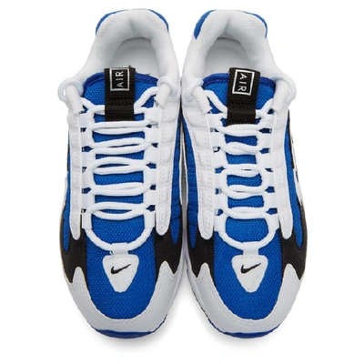 Shop Nike White And Blue Air Max Triax Sneakers In 106 White/v