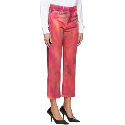 Shop Msgm Pink Tie-dye Jeans In 12 Pink
