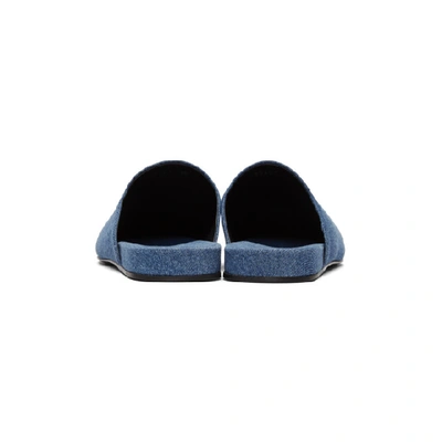 Shop Balenciaga Blue Cosy Bb Loafers In 4363 Blunkl