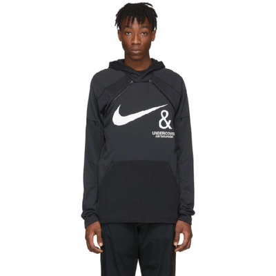 Shop Nike Black And White Undercover Edition Nrg Pullover Hoodie In 010 Black/w