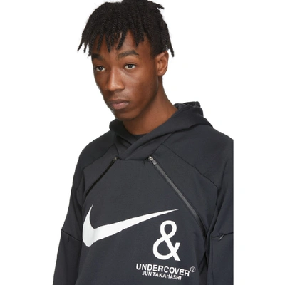Shop Nike Black And White Undercover Edition Nrg Pullover Hoodie In 010 Black/w