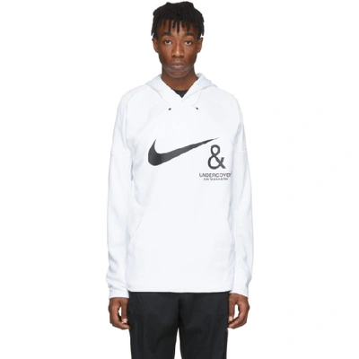 Shop Nike White And Black Undercover Edition Nrg Pullover Hoodie In 100 White