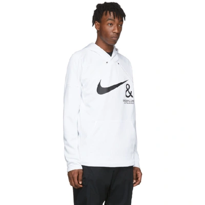 Shop Nike White And Black Undercover Edition Nrg Pullover Hoodie In 100 White