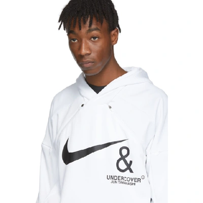 Shop Nike White And Black Undercover Edition Nrg Pullover Hoodie In 100 White
