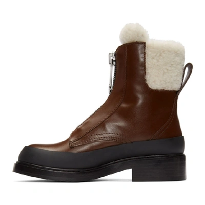 Shop Chloé Chloe Brown Roy Ankle Boots In 231 Bark Br