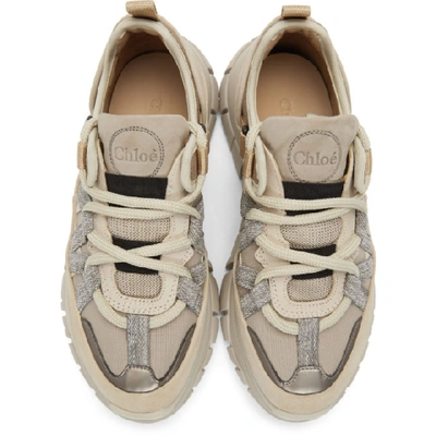 Shop Chloé Chloe Beige Blake Sneakers In 24e Sooty B