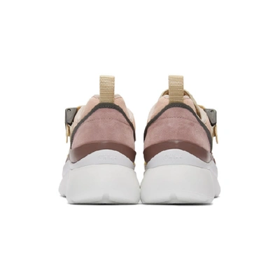 Shop Chloé Pink Sonnie Sneakers In Pink Lavender