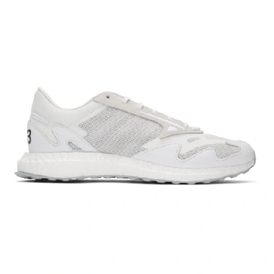 Shop Y-3 White Rhisu Run Sneakers In Ftwrwhite/b