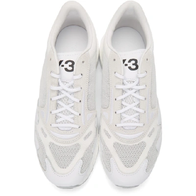 Y-3 Rhisu Run Mesh And Leather Trainers In Ftwrwhite/b