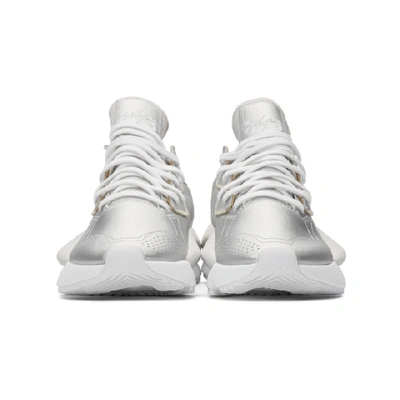 Shop Y-3 Silver Kaiwa Sneakers In Silvermet/f